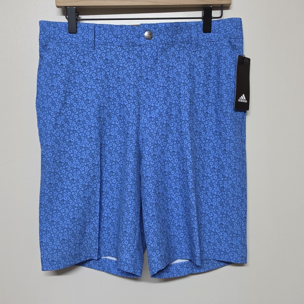 Adidas Ultimate365 Men's Florals Print 8.5" Woven Short Real Blue Sz 30 Golf NWT